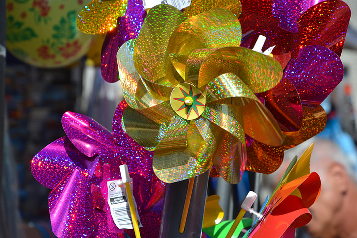 Moulin à vent, pinwheel, enfant, amusement, célébration, décoration