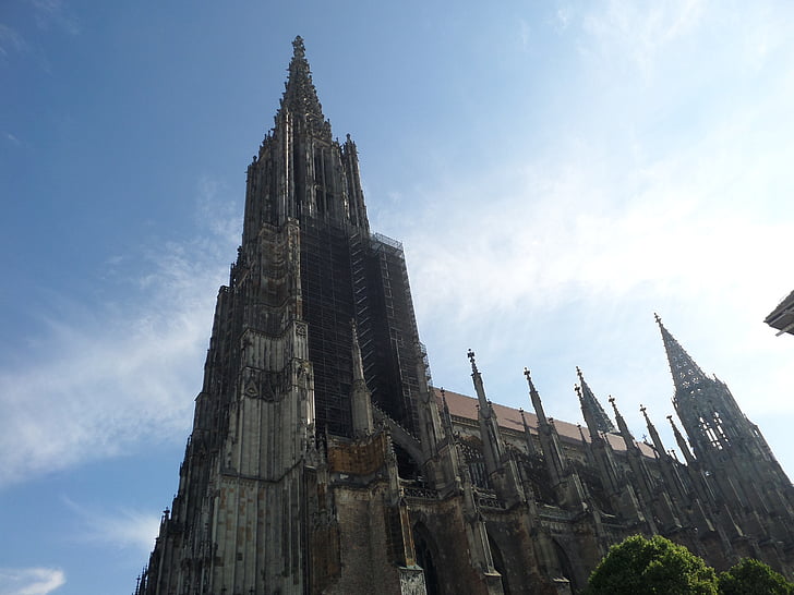 Ulm, Münster, domkirken i Ulm, bygning, kirke, Tower, spir