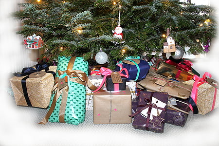 cadeau, cadeaux, ruban adhésif, Paquets, skøjfe, surprises, d’emballage