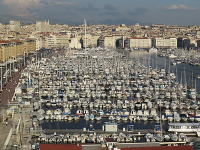 marseille, old port, boats