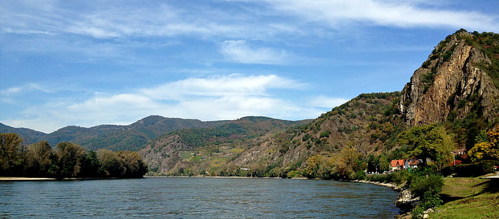Austrija, upes, Donavas, ainava, daba