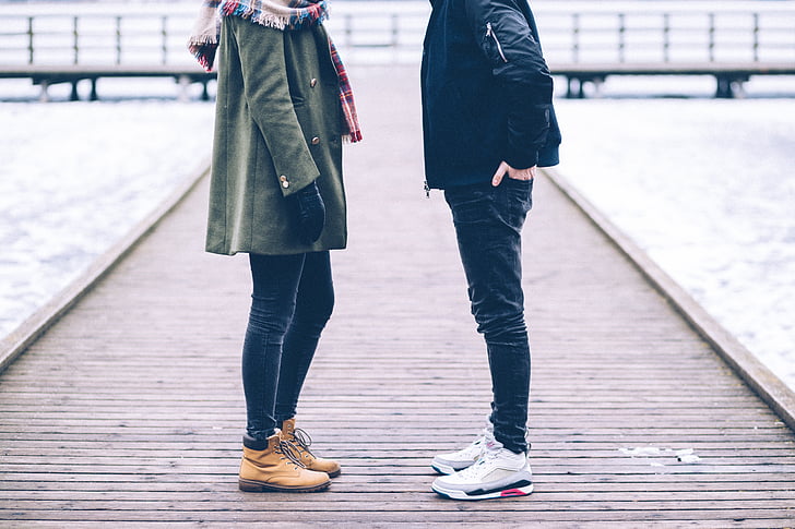 people, couple, shoe, sneakers, brown, leather, travel