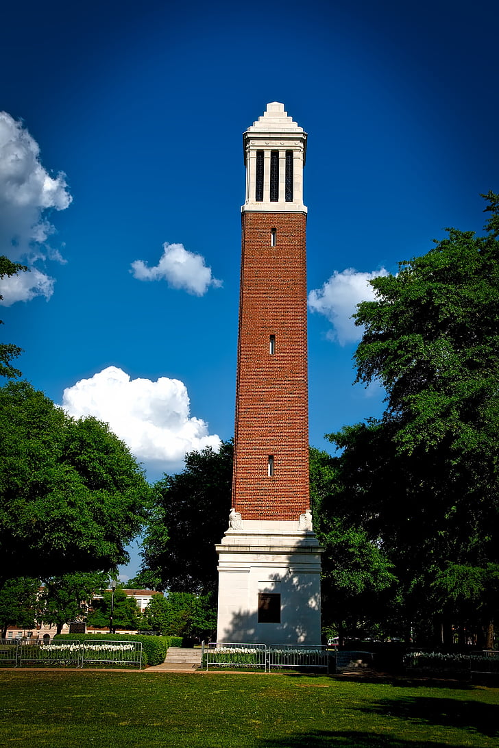 Университета на Алабама, Дени камбанки, небе, облаците, пейзаж, живописна, Училищен
