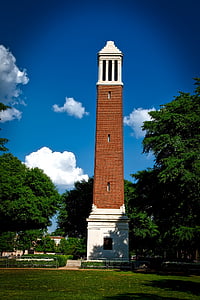 アラバマ大学, デニー ・ チャイム, 空, 雲, 風景, 風光明媚です, キャンパス