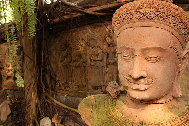 kunst millioner, Khmer, leire skulptur
