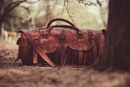 brun, læder, tønde, taske, jorden, håndtaske, Blur