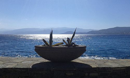 illa, Creta, sol, Mar, veure, vacances