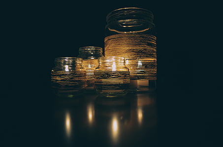 blur, bottle, bright, candlelight, container, dark, design