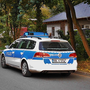 rendőrség, járművek, Brandenburgi, Németország