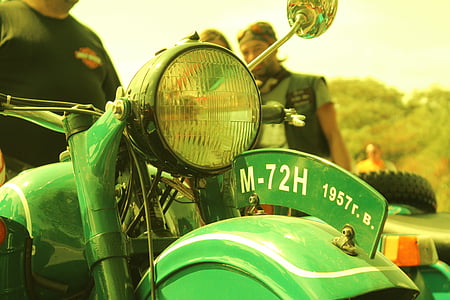 Moottoripyörät, Vintage, vihreä