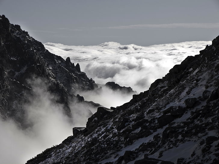 montagna, Nuvola, orizzonte, Monti Tatra, Slovacchia, infinito, natura