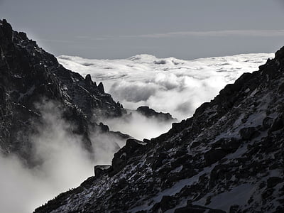 muntanya, núvol, horitzó, muntanyes de Tatra, Eslovàquia, infinit, natura