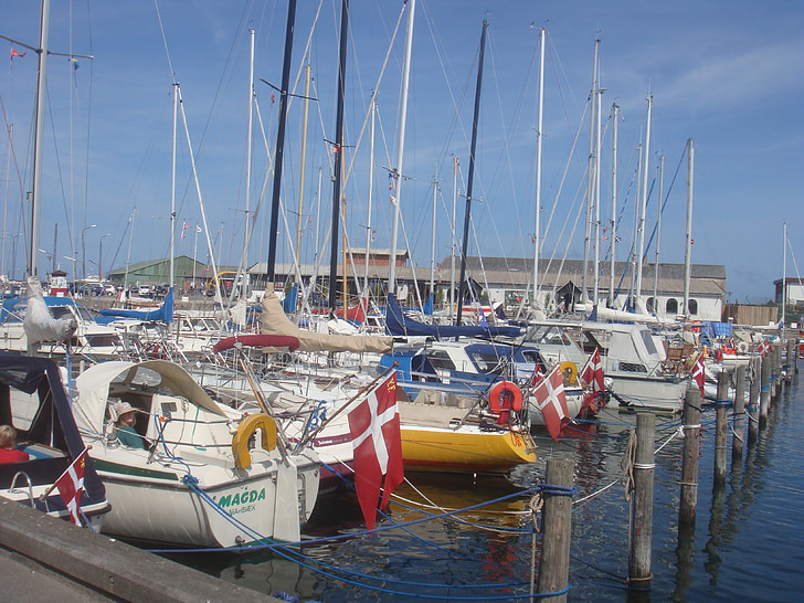 Hundested, Danimarka, Danmark, tekneler, Marina, liman, liman