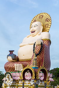 Thaiföld, Koh samui, Koh Phangan-sziget, Budda, szobor, Ázsia, kultúrák