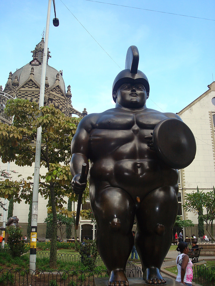 Medellín, Kolumbia, Botero, posąg, Rzeźba, dzieła sztuki, konstrukcja