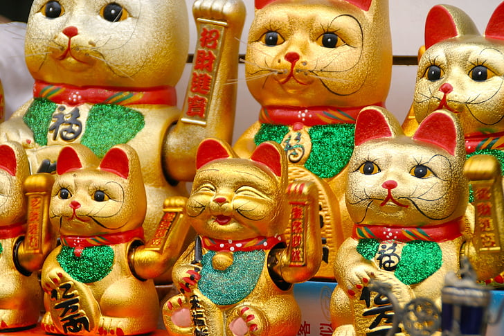 κύμα, γάτα, Deco, Γούρι, Ιαπωνικά, κυματίζει γάτα, σχήμα