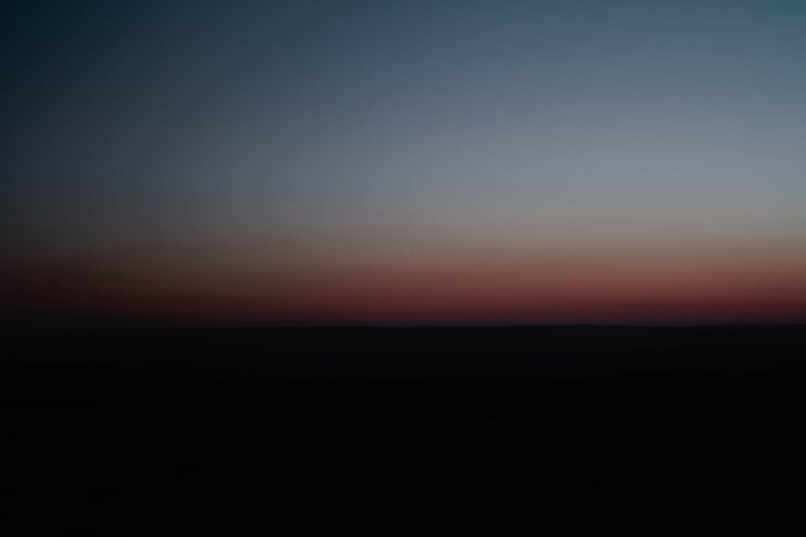 blue, black, photograph, sunset, sunrise, morning, horizon