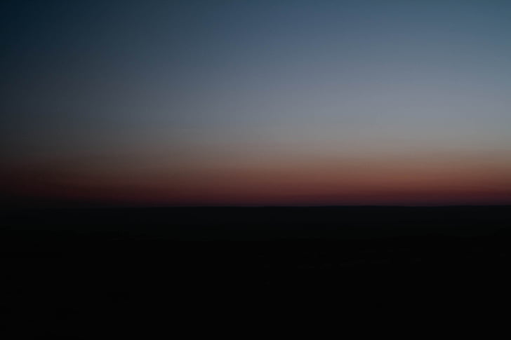 bleu, noir, photo, coucher de soleil, lever du soleil, matin, horizon