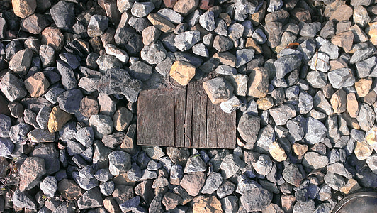 pedras, faixa, limiar de, Trem, plano de fundo, laços da estrada de ferro, gleise