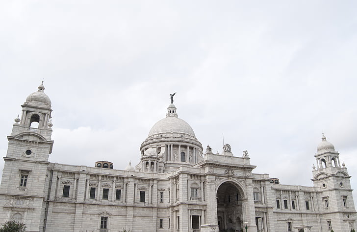 Victoria, Memorial, arkkitehtuuri, muistomerkki, Britannian, Calcutta, Kolkata