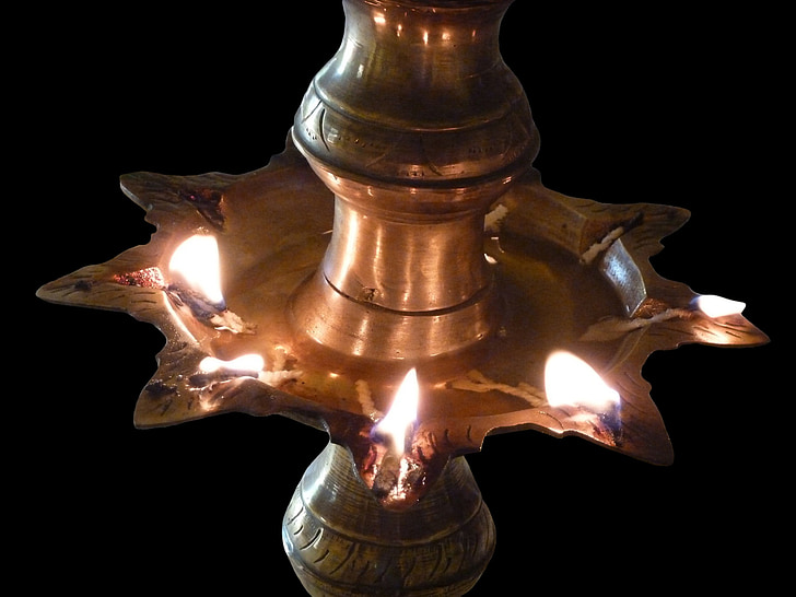 lumière, lampe, lampe à huile, bouddhisme, sembler, Temple, l’Asie