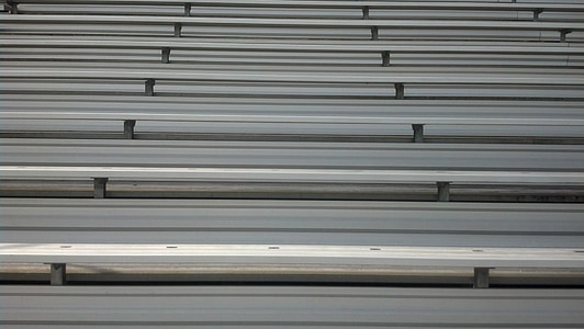 aluminium, bangku-bangku, tempat duduk, Stadion, olahraga, olahraga, bahan