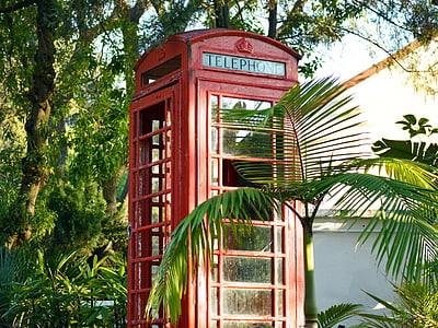 Brytyjskie, czerwony, telefon, Stoisko, pudełko, Gibraltar, kulturalnych