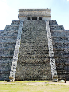 Эль Кастильо, Чичен Ица, Майя, Пирамида, Храм, Мексика, Юкатан