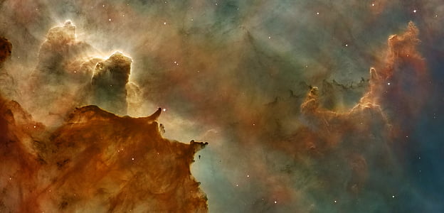 Nebulosa de la quilla, detall, espai, cosmos, gas, pols, núvol