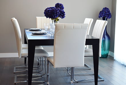 dining room, table, chairs, home, interior, furniture, luxury