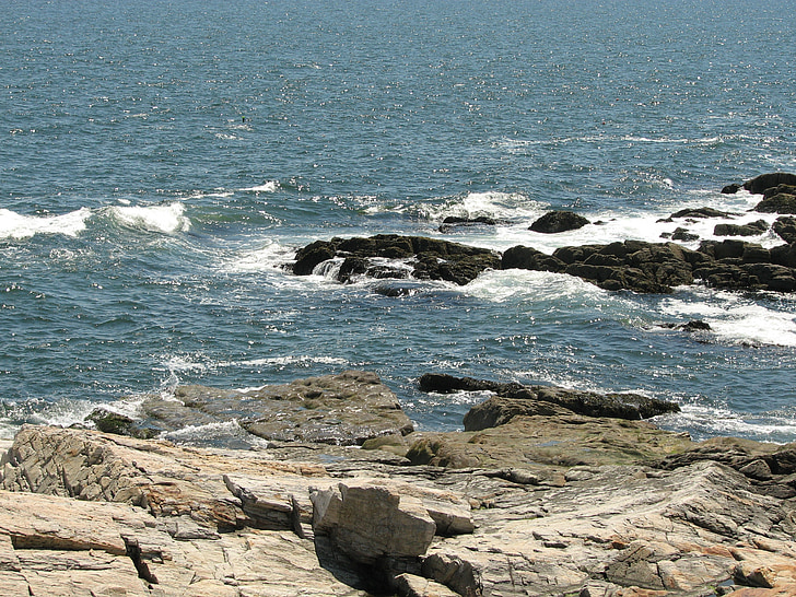 Casco bay, Portland, Maine, Cape elizabeth, ūdens, krasts, līcis