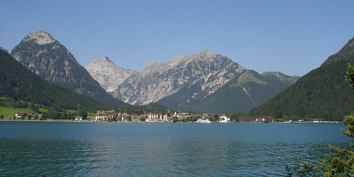 Achensee, Jezioro, Achenkirch, Widok, programu Outlook, góry