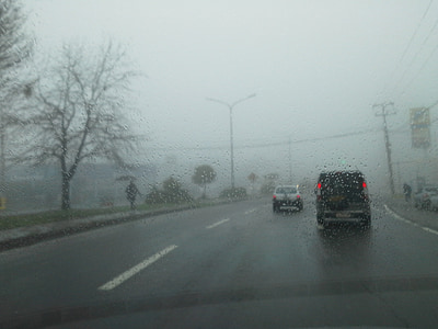 Nebel, Mieten Sie ein Auto, Straße