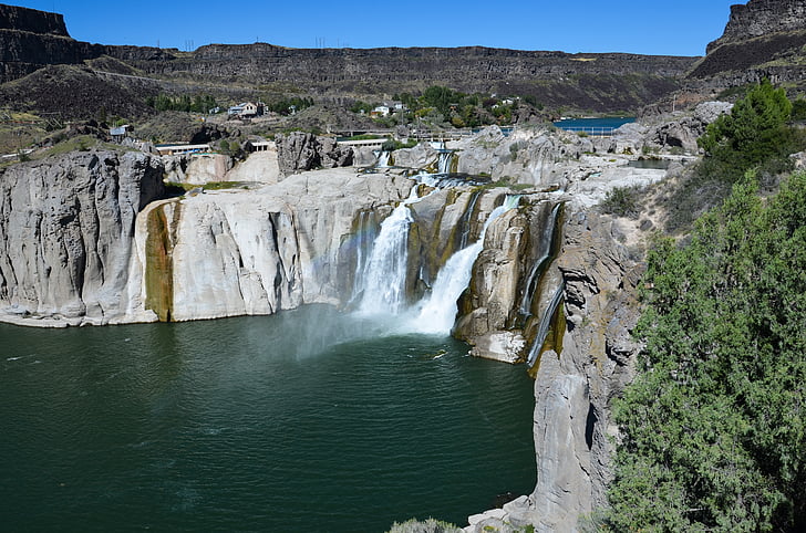 Idaho, USA, Amerika, naturen, vattenfall, Twin om, Snake river