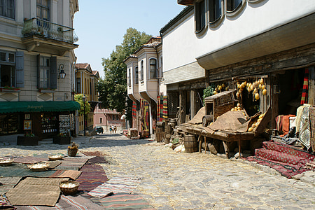 la città vecchia, Plovdiv, Bulgaria, Bazaar, Via, stretta, piccolo