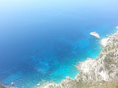 sea, turquoise, rock, cliff, rocky coast, coast