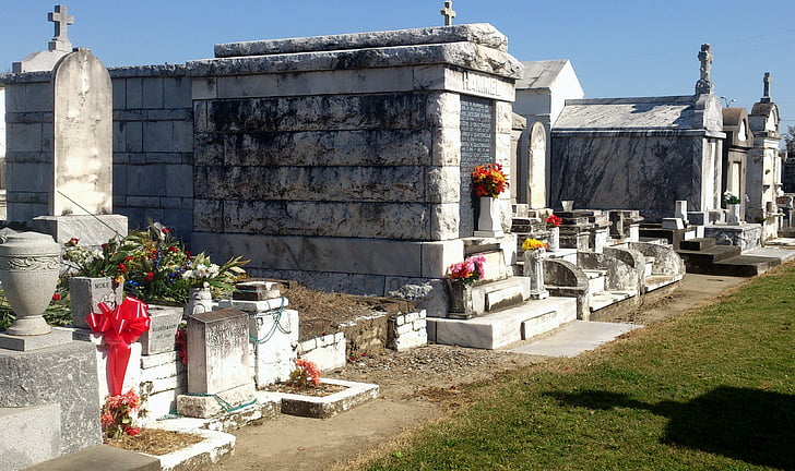 кладбище, могилы, надгробная плита, похороны, склеп, Могила, Луизиана
