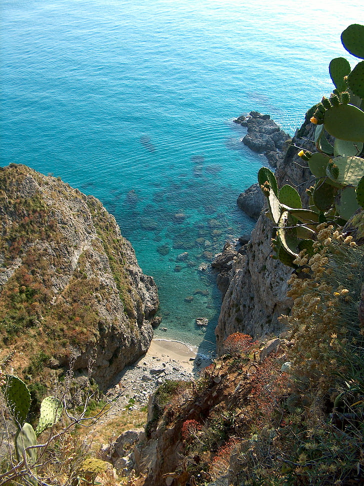 Calabria, Olaszország, Capo vaticano, tenger, víz, sziklák, mediterrán
