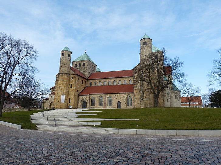 Hildesheim, Vokietija, Žemutinė Saksonija, bažnyčia, istoriškai, Senamiestis, Architektūra, varpinė