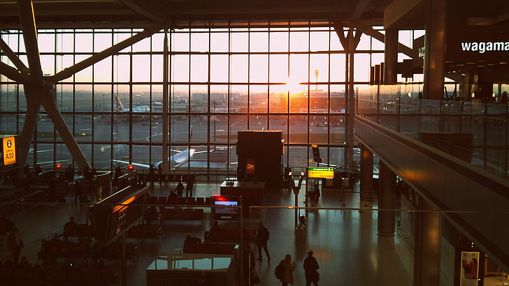 Luân Đôn, Heathrow, máy bay, Sân bay, mặt trời mọc, Aviation, Xuống xe