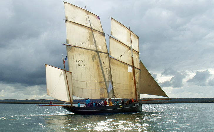 veleiro, antiga, Brest, embarcação náutica, mar, vela, transporte