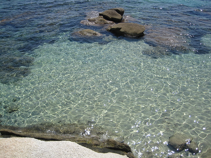 Sardinië, strand, kristalhelder water, wissen, zee, water, zomer