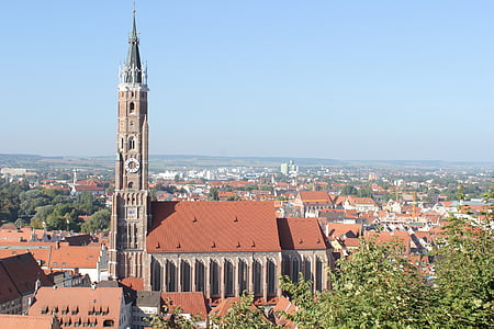 kyrkan, Landshut, staden, Bayern, historiskt sett, platser av intresse, arkitektur