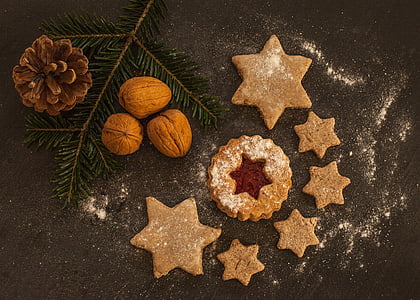 cookie, cookies, bolos pequenos, leve ao forno, pastelaria, Natal, advento