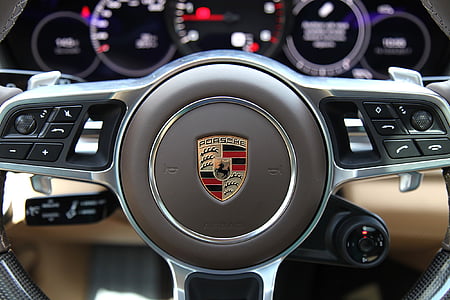 porsche, the panamera 4s, car, lux, steering, in the console, transportation