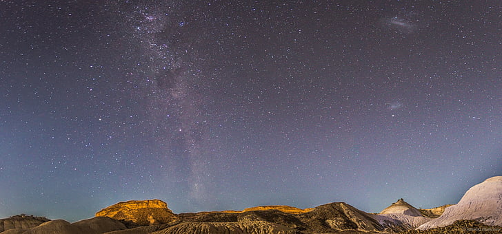 milky way, night, mountain, long exposition, star, no people, nature