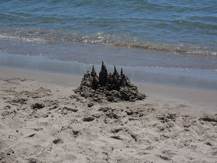 Замок, Сендберг, klecker замок, ілюстрації, пісок ілюстрації, пляж, пісок