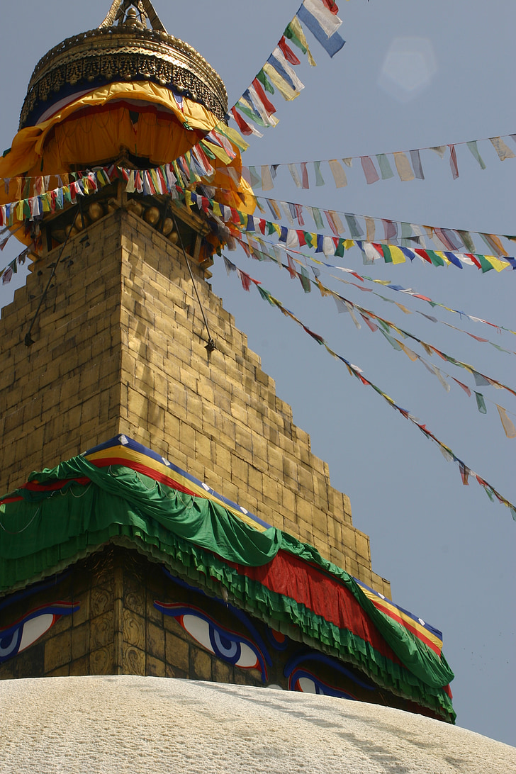Kathmandu, Boudhanath, stupa, Nepal, Candi, doa, mata