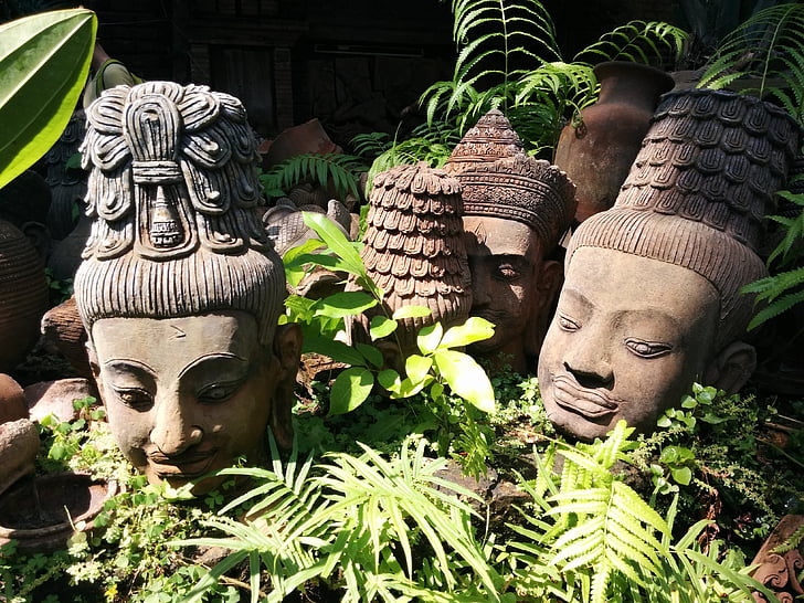 en terre cuite, Thaïlande, statue de, argile, poterie, Thaï, culture