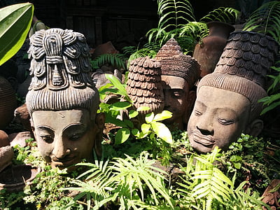 Terracotta, Thailand, statuen, leire, keramikk, Thai, kultur